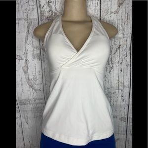 - Lululemon white tank top padded sport bra …